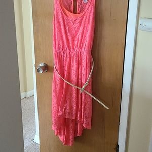 Hot pink high low dress